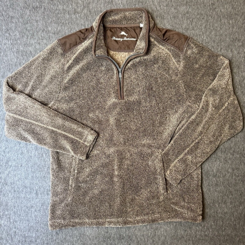 Tommy Bahama Brown Zip Up Sweater